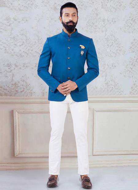Blue Colour Party Wear Jodhpuri Suit Collection 1149